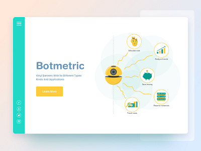 Botmetric animation bot business characters cloud management flat design icons illustration security ui website