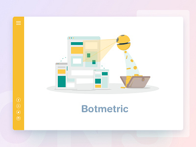 Botmetric animation bot business characters cloud management flat design icons illustration security ui website