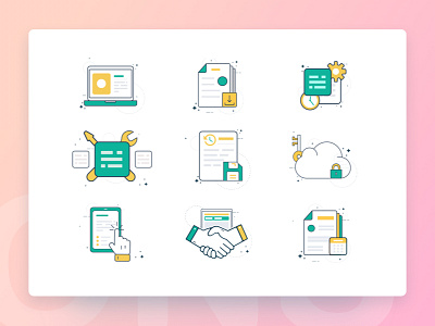 Botmetric Icon Design animation bot business characters cloud management flat design icons illustration security ui website