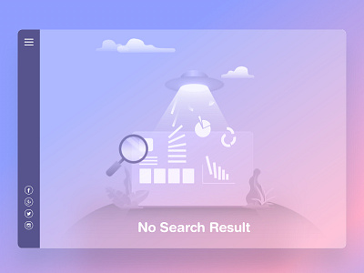 No Search Result bot business characters cloud management flat design icons illustration security ufo ui website