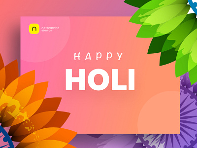 Happy Holi character drawings dribbblers holi netbramha studiolife trendy ui ux