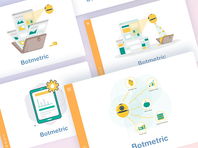 Botmetric Illustrations animation bot business characters cloud management flat design icons illustration security ui website