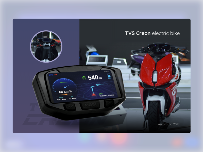 TVS Creon automotive automotive design bike branding business concept design design electric bike interaction interaction design interfacedesign internetofthings netbramha product design strategy ui user experience user interface userinterface ux