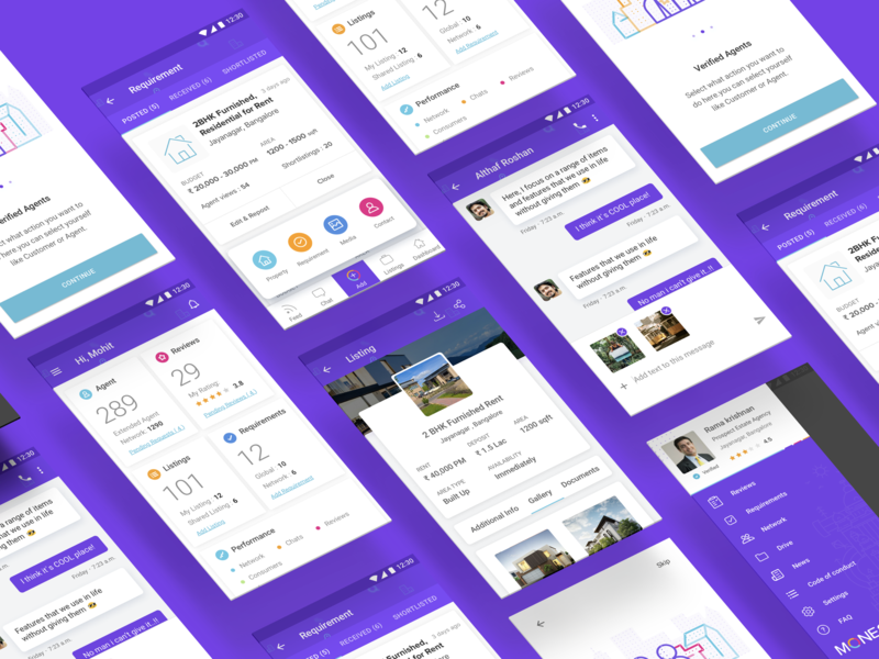 Monest - Design | App UI Screens app app design app screen app ui branding business design experience design front end development icons illustration netbramha realestate strategy ui user experience user interface userinterface ux webapp