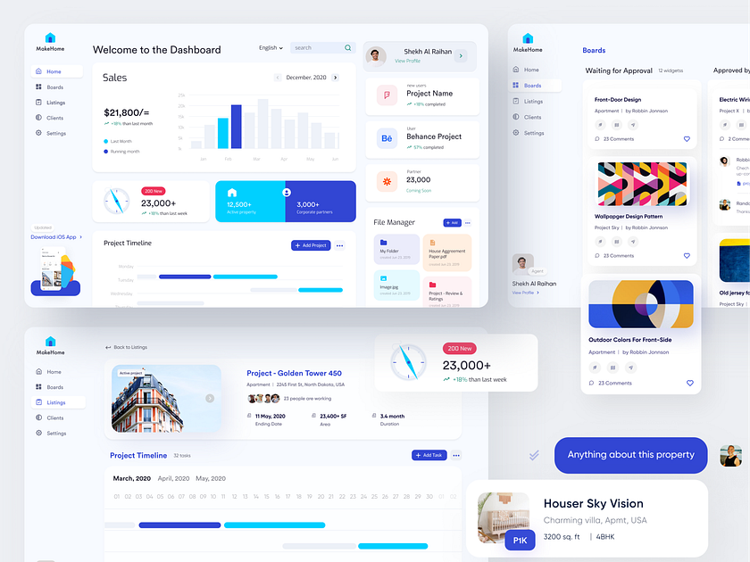 Real Estate Dashboard by Ofspace UX/UI on Dribbble