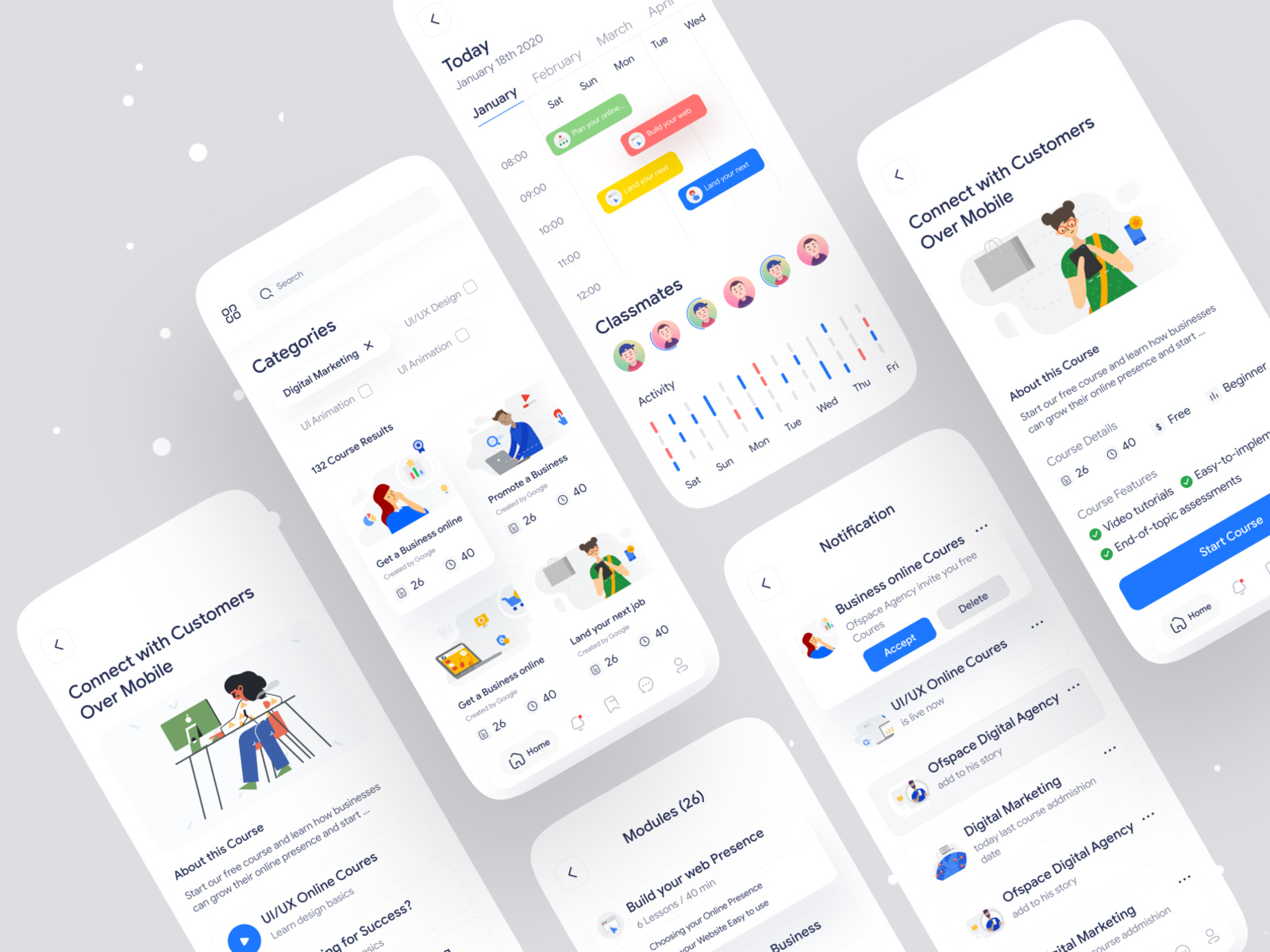Google Digital Garage App UI by Ofspace UX/UI on Dribbble