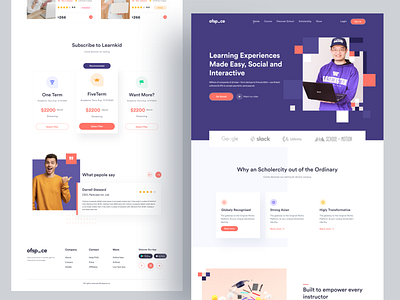 Ofspace I eLearning Web exploration 2021 trend clean ui colorful design course creative design dribbble education website educational icon ui landingpage learning platform minimalist ofspace popular trendy design uiux ux webdesign website