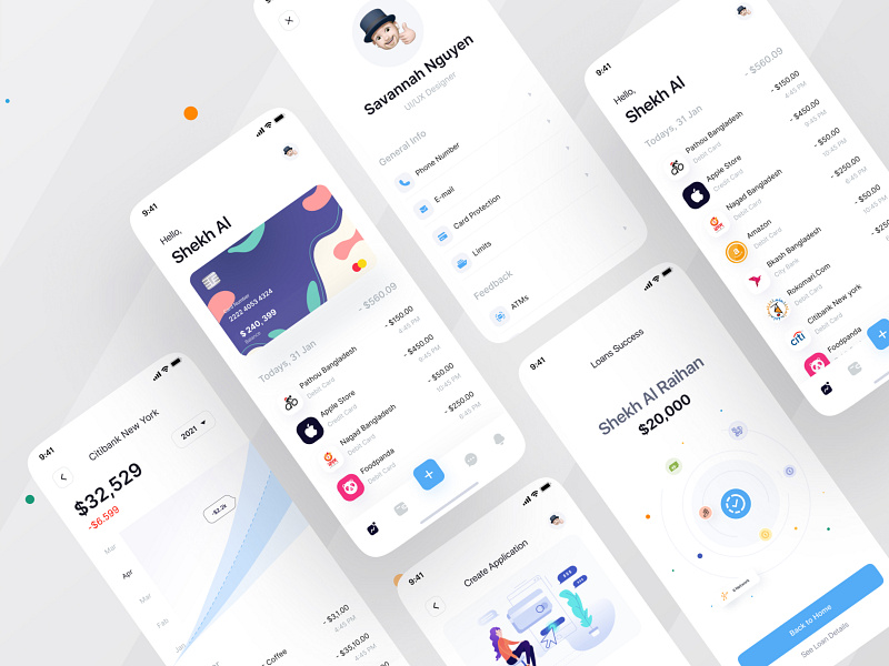 Finance App UI by Ofspace UX/UI on Dribbble