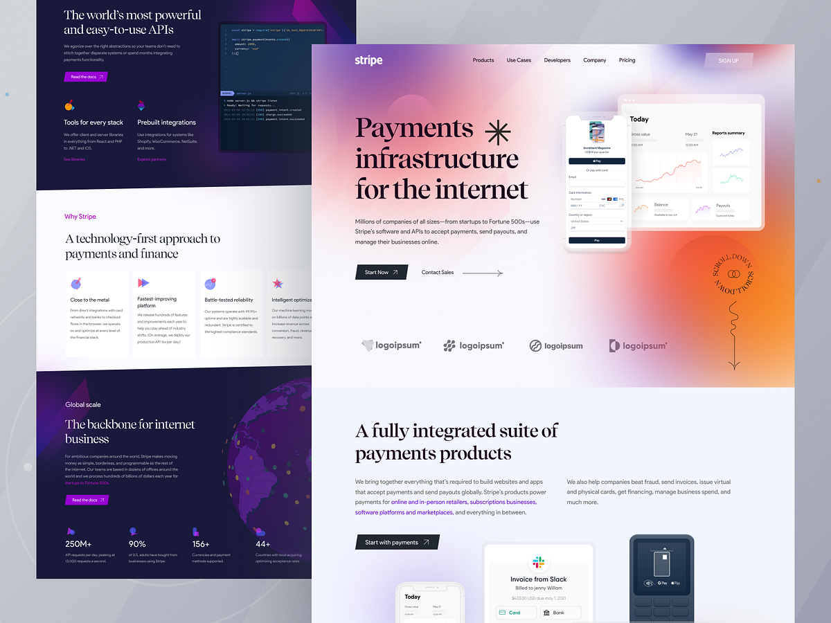 Stripe I Visual Redesign I Ofspace by Ofspace UX/UI on Dribbble