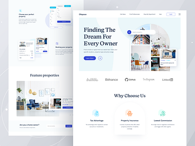 Real Estate - Landing Page by Ofspace UX/UI on Dribbble