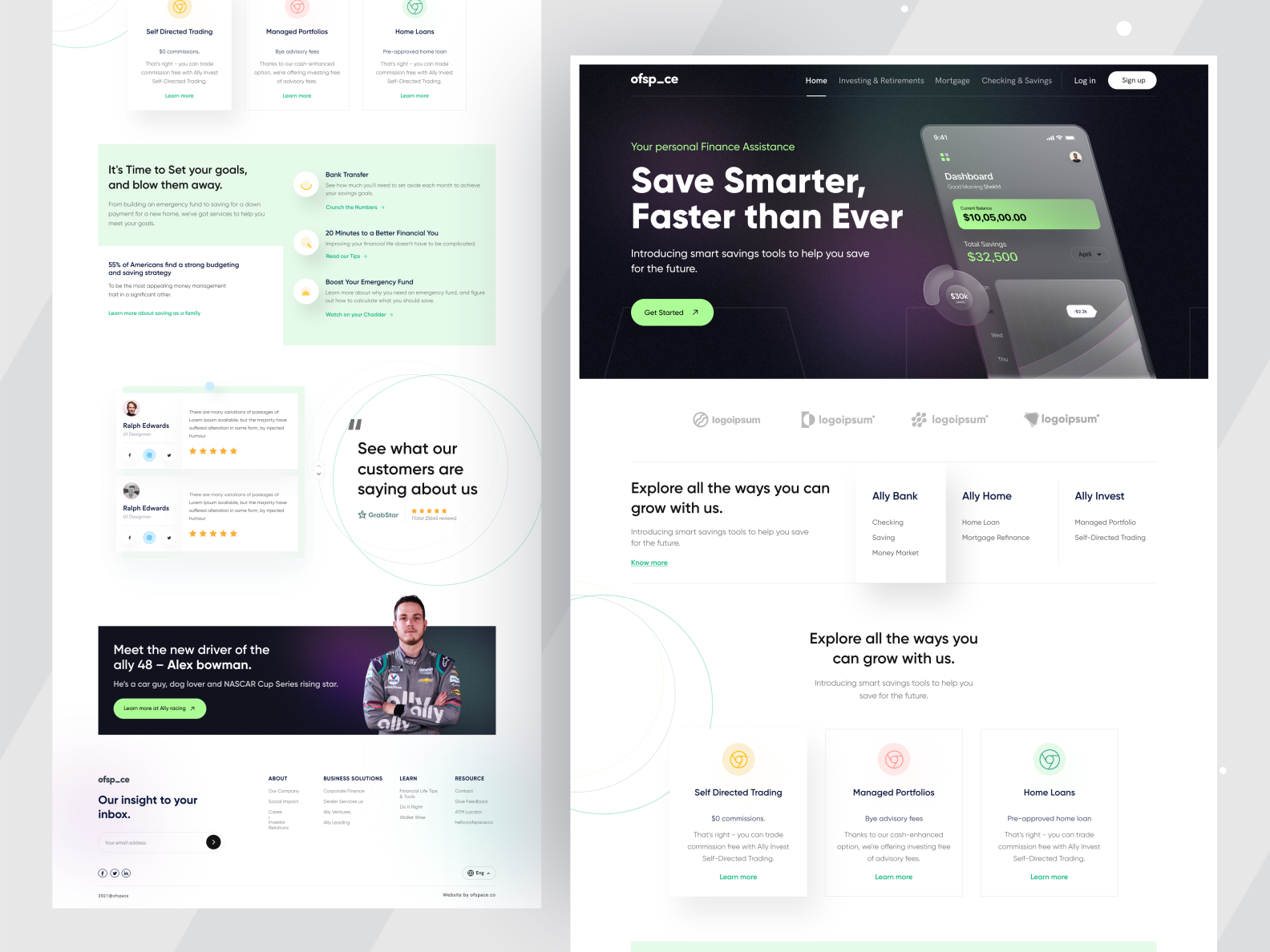 Fintech Home Page I Ofsapce by Ofspace UX/UI on Dribbble