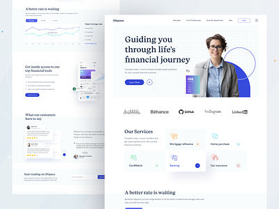 Fintech Home Page I Ofsapce animation banking website branding creditcard finance finance app fintech fintech app home loan interaction design landing page money management mortgage product design web web design web site