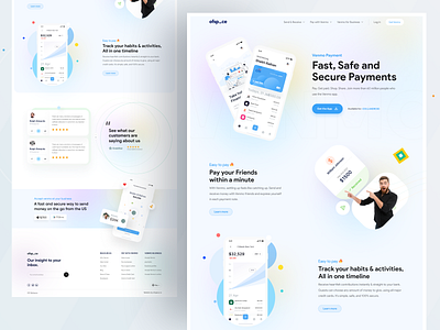 Fintech Home Page I Ofsapce 2021 trend fintech fintech agency fintech branding fintech logo fintech website homepage interaction ios app landing page ofspace trendy design ui user interface user interface design web website