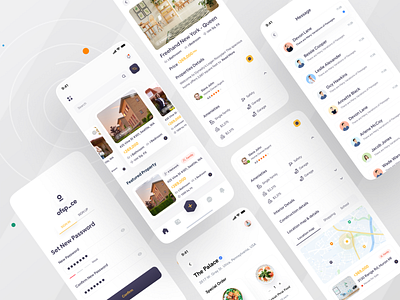 Minimo Real Estate App I Ofspace agency interaction design ios ios app minimo mobile mobile ui motion design ofspace agency property management real estate real estate agent real estate app real estate logo trendy design ui ux
