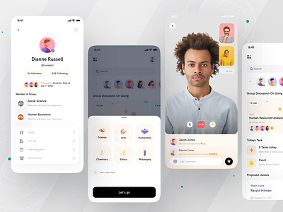 Group Study App I Ofspace app education education app education website educational edutech edutech app group study ios app learning app learning platform minimalistic online course online study student app