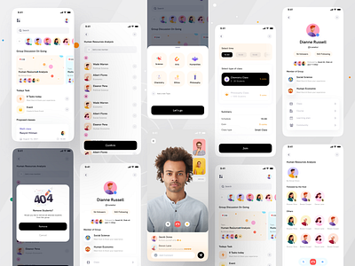 Group Study App I Ofspace application application design education education app edutech mobile mobile ui study app user interface design
