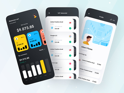 Tax Management App 2021 trend account accounts app design dribbble 2021 finance finance app finance business financial fintech fintech app fintech branding fintech branding studio fintech logo minimal app ofspace ofspace academy ofspace agency tax