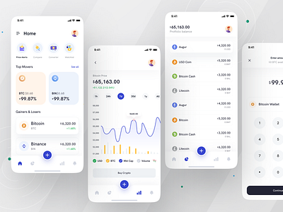 Cryptocurrency App I Ofspace bitcoin bitcoin exchange bitcoin wallet clean ui coins crypto crypto currency crypto exchange crypto wallet finance financial financial app interface ios app mobile mobile app ui uiux ux wallet