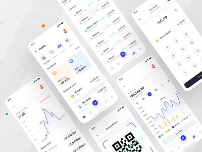Cryptocurrency App I Ofspace app design bitcoin branding clean ui coins crypto crypto wallet cryptocurrency currency exchange exchange rate finance app fintech graphic design minimal mobile ofspace agency wallet wallet app