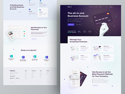 Ofspace | Web Explorations | Fintech Industry ebanking finance financial fintech landing page money money management money transfer ofspace online banking payment app typography ui ui design user interface web web design website