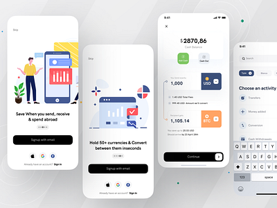 Money management App I Ofspace app finance app financial fintech fintech app fintech branding interaction design ios mobile mobile app money money app money management money transfer ofspace ui ux