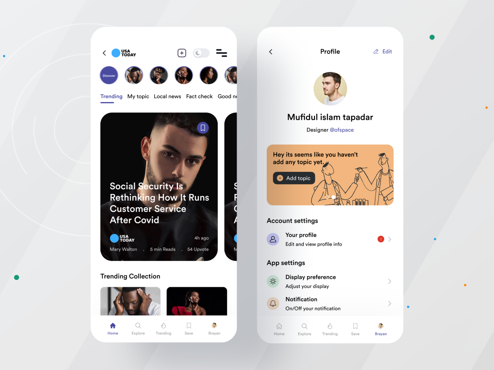 News App I Ofspace by Ofspace UX/UI on Dribbble