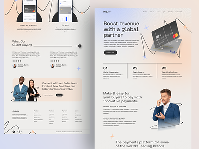 Financial Service I Ofspace clean ui design fin tech finance financial fintech web illustration landing page online payment payment send money trend 2021 trendy ui ui design ux vector web web design website