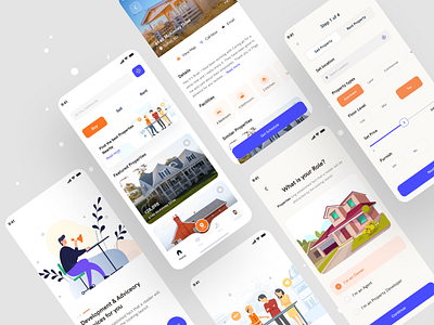 Real Estate App I Ofspace app graphic design home buy housing illustration ios ios app mobile mobile app mobile ui ofspace real estate real estate agency real estate app real estate service ui