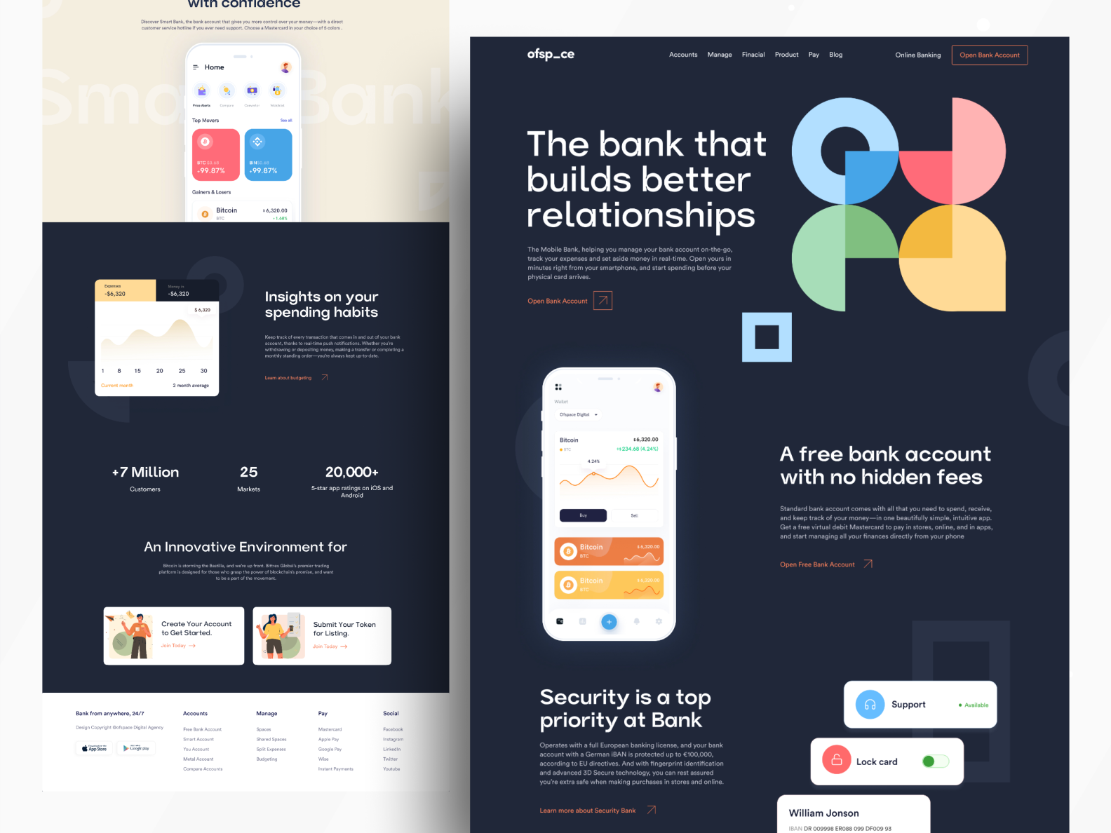 Banking Landing Page I Ofspace by Ofspace UX/UI on Dribbble