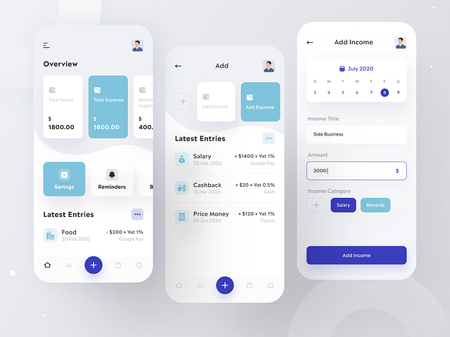 Flux - Expense Management UI Kit by Ofspace UX/UI on Dribbble