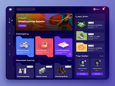 Metaverse - Ecommerce I Ofspace augmentedreality buy property categories ecommerce ecommerce web futuristic design land meta metaverse product property real estate technology ui ux virtual reality vr web webdesign website