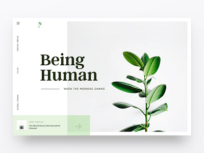 Visual Design clean design green minimal header minimal website visual design 2018