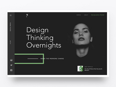Visual Design Black Header black design dark design digital studio 2018 header style visual design