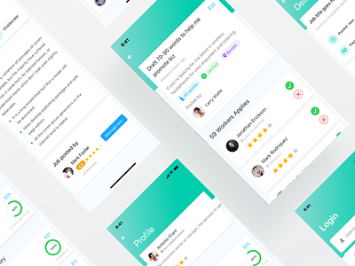 Micro Job Finder | UI KIT design sprint indeed iphonex job job finder mockup talent