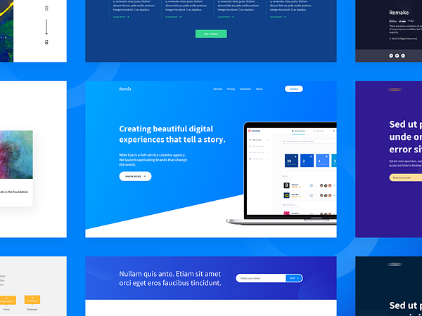 Header Pack web UI KIT by Ofspace Digital Agency on Dribbble