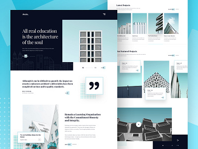 Architecture Firm - Landing page 2018 trends architechture architect best website 2018 building blocks construction design firm interior design typography ui unsplash ux website design