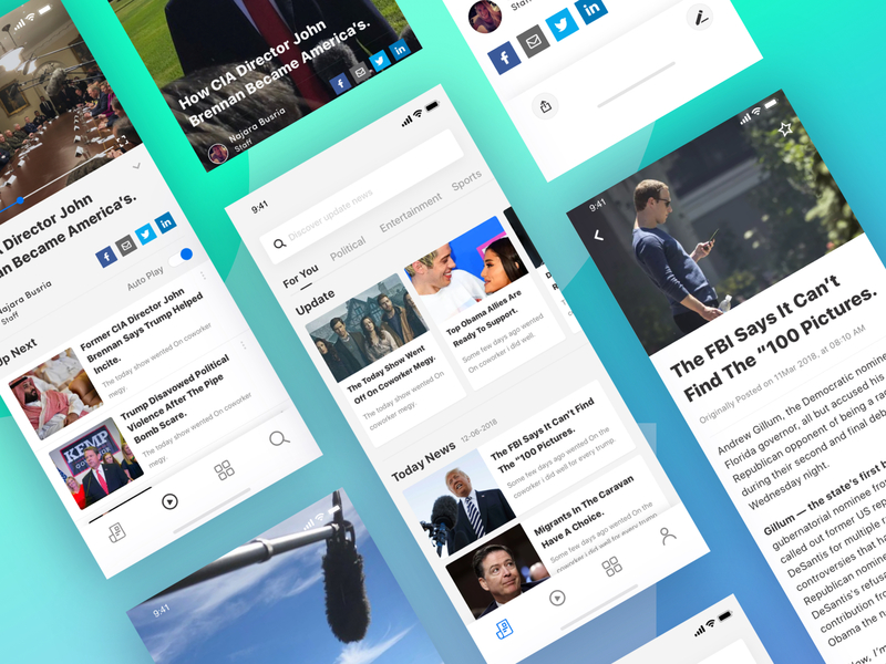 NewsFeed iOS App 2018 trends android app app buzzfeed clean design design icon ios app ios apps iphonex logo medium minimal mobile app news app typography ui ui kit ux