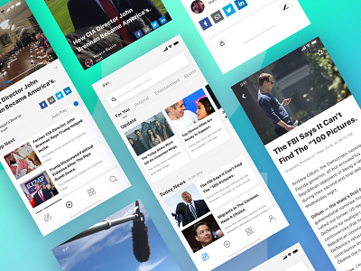 NewsFeed iOS App 2018 trends android app app buzzfeed clean design design icon ios app ios apps iphonex logo medium minimal mobile app news app typography ui ui kit ux