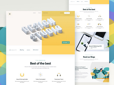 Design Studio - Homepage Design 3d 3d header agency bold bold typography design studio digital agency