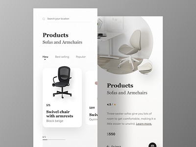 E-commerce app - Product page app branding dailyui design ecommerce app ios ios app iphonex luova studio product app product card typography ui ux