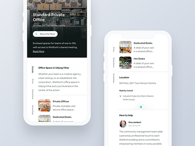Workspace Rent App. app design ios ios app luova studio map member minimal typography ui ux workspace
