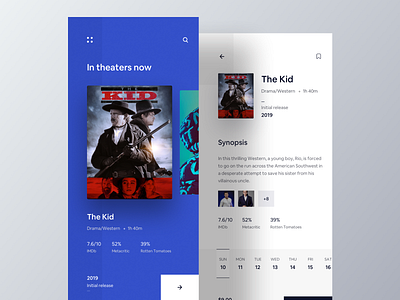 Movie Ticket Booking App. 2019 trends app dailyui design ios ios app luova studio movie app movie booking movie card movie character new movie app ticket booking typography ui ux wstyle