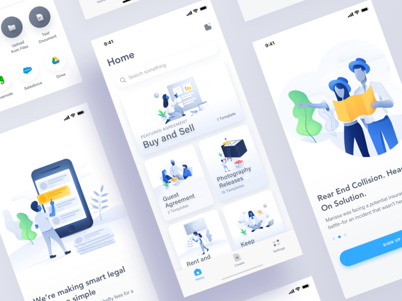 eSign iOS App animation app bold branding contract sign app design esign flat icon illustration inspiration ios mobile app product branding signature ui ux