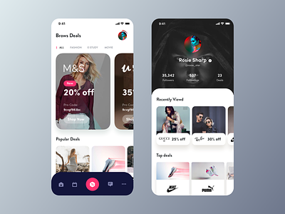 Top Deals Around You buy card deals fashion ios app mobile app design new app rounded sale shop