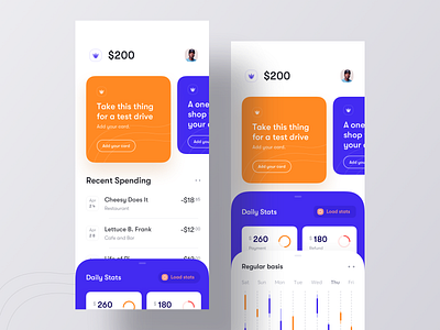 Financial iOS App Concept by Ofspace Digital Agency on Dribbble