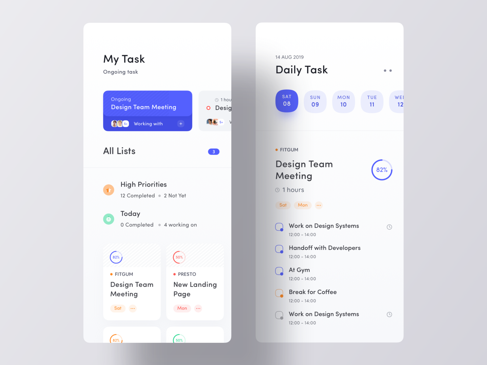 Your Next Task Manager App UI By Ofspace UX UI On Dribbble