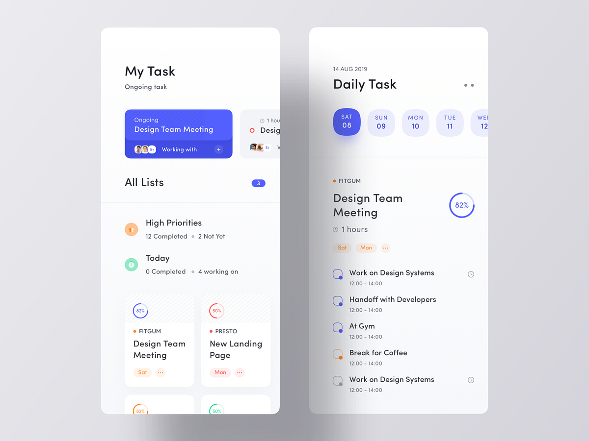 Your Next Task Manager App UI by Ofspace UX/UI on Dribbble