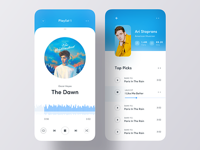 Music iOS App UI app app ui ios app mobile app design music music player play song spotify top picks ui