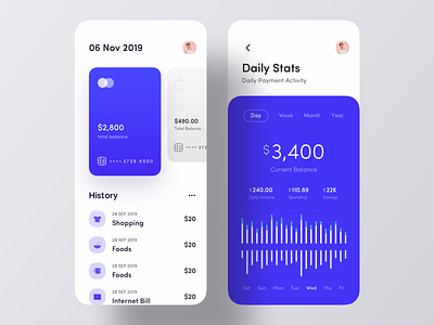 Wallet Activity App UI