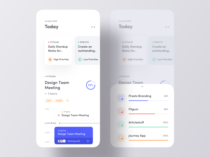 Task Management App UI by Ofspace Team on Dribbble